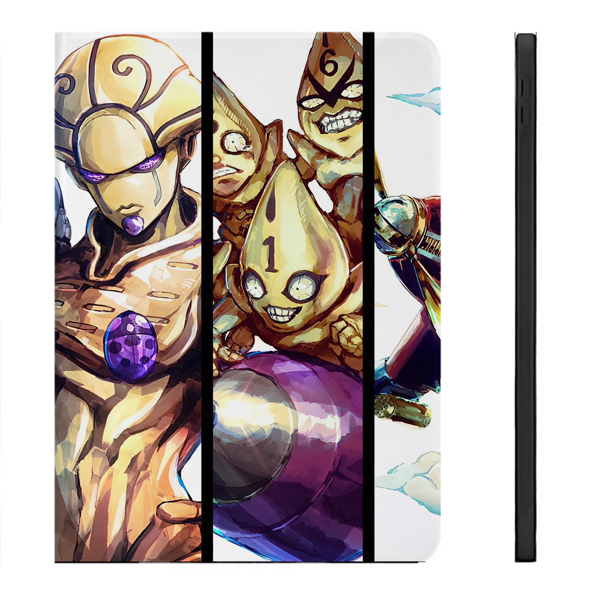 （画像用） ジョジョの奇妙な冒険 JoJo's Bizarre Adventure IPadケース ペンホルダー付き ブックスタイルデザイン